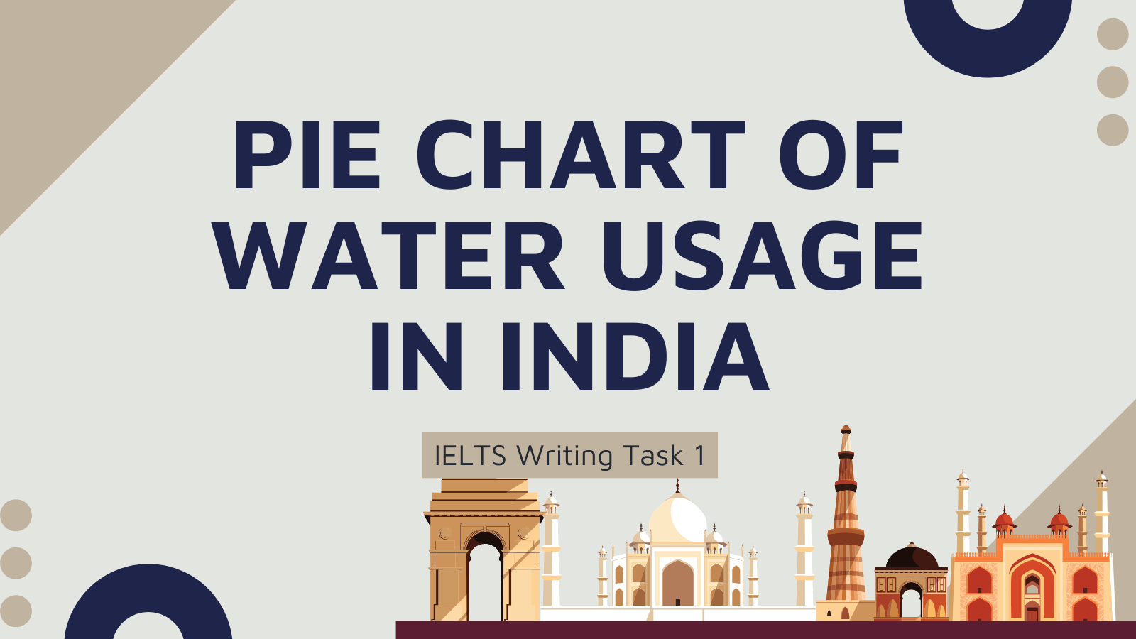 IELTS Writing Task 1: Pie Chart of Water Usage in India