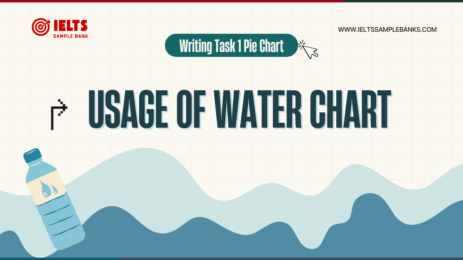 IELTS Writing Task 1 Pie Chart: Usage of Water Chart