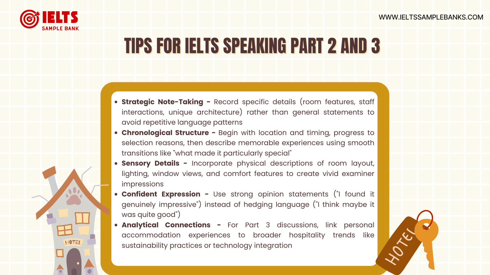Tips for IELTS Speaking Part 2 and 3